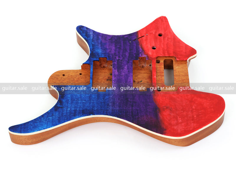 6 String Headless Solid Mahogany Electric Guitar Body with Satin Finish (YMB-031)