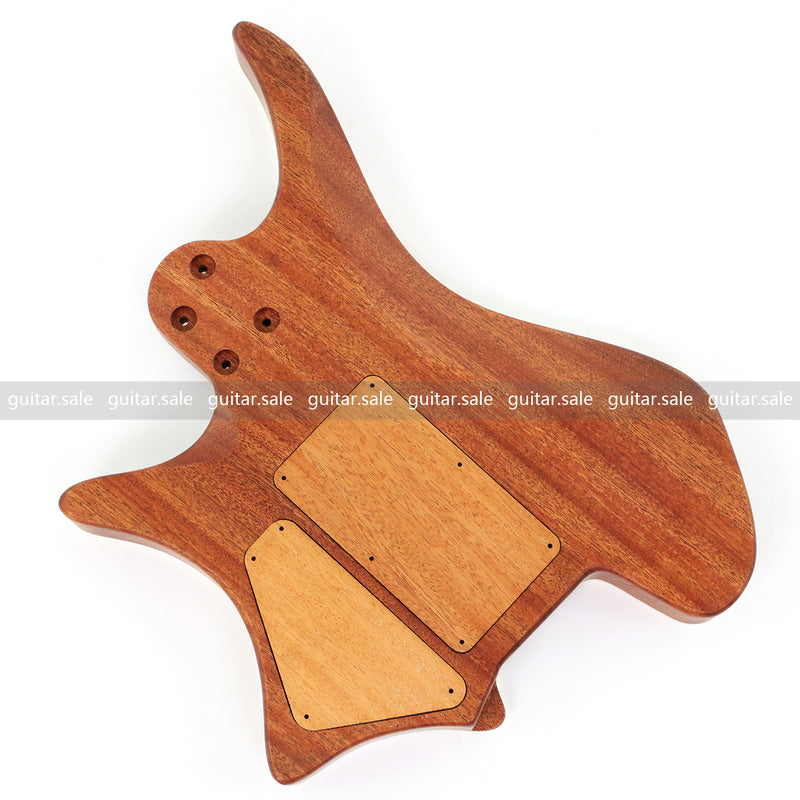 6 String Headless Solid Mahogany Electric Guitar Body with Satin Finish (YMB-032)