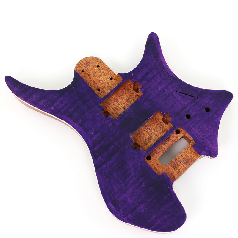 6 String Headless Solid Mahogany Electric Guitar Body with Satin Finish (YMB-035)
