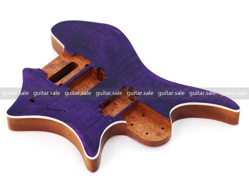 6 String Headless Solid Mahogany Electric Guitar Body with Satin Finish (YMB-035)