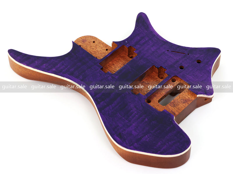 6 String Headless Solid Mahogany Electric Guitar Body with Satin Finish (YMB-035)