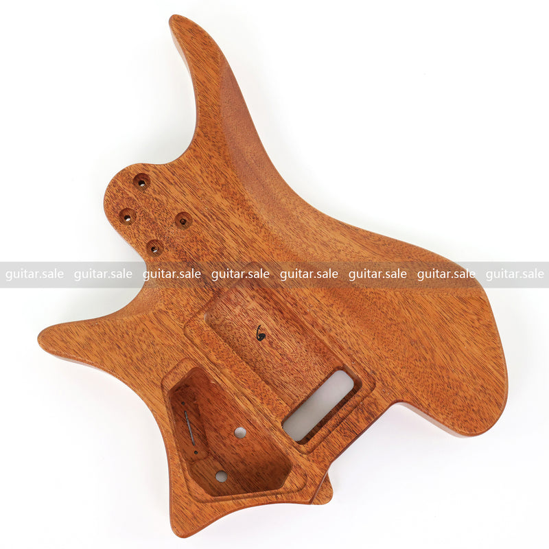 6 String Headless Solid Mahogany Electric Guitar Body with Satin Finish (YMB-035)