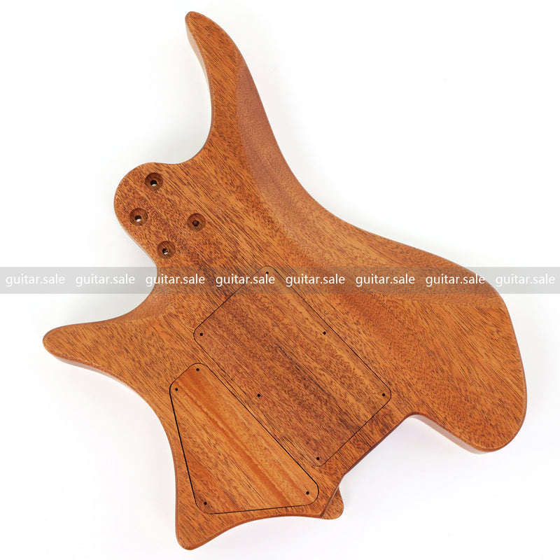 6 String Headless Solid Mahogany Electric Guitar Body with Satin Finish (YMB-035)