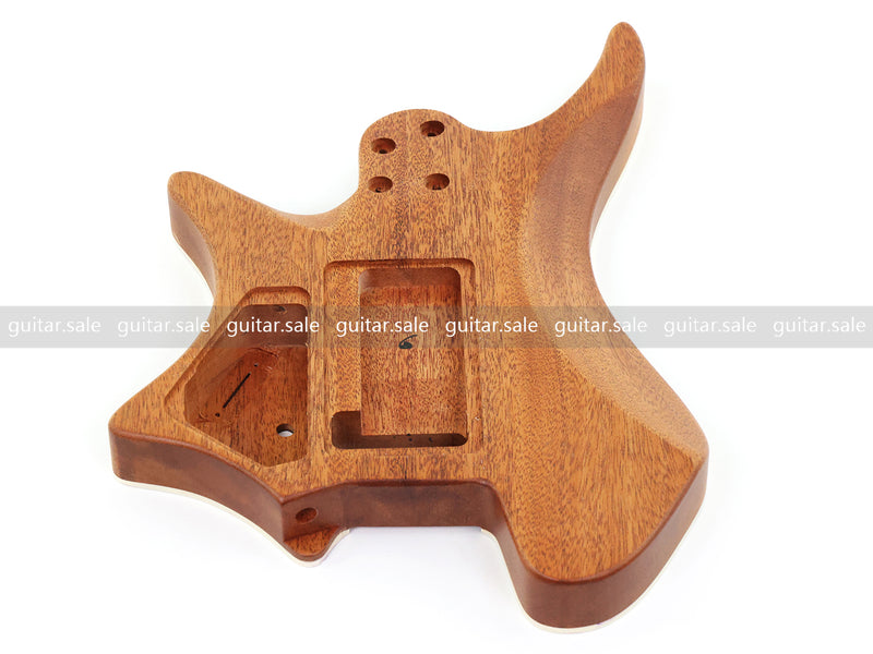 6 String Headless Solid Mahogany Electric Guitar Body with Satin Finish (YMB-035)
