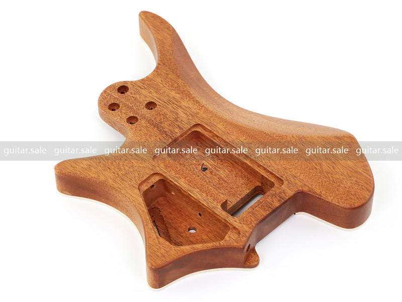 6 String Headless Solid Mahogany Electric Guitar Body with Satin Finish (YMB-035)