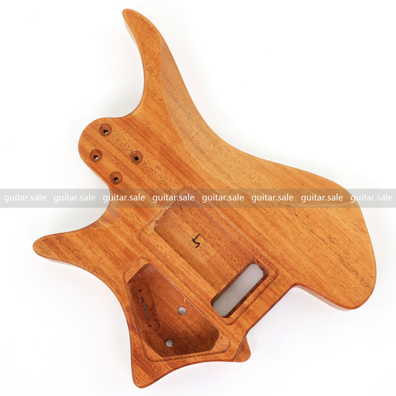 6 String Headless Solid Mahogany Electric Guitar Body with Satin Finish (YMB-036)
