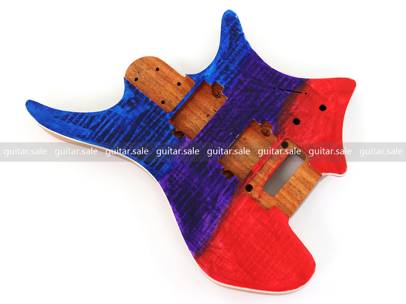 6 String Headless Solid Mahogany Electric Guitar Body with Satin Finish (YMB-036)