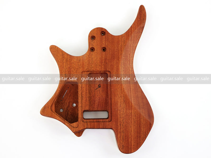6 String Headless Solid Mahogany Electric Guitar Body with Satin Finish (YMB-037)