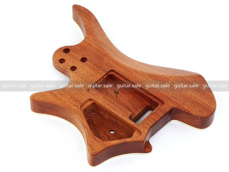 6 String Headless Solid Mahogany Electric Guitar Body with Satin Finish (YMB-037)
