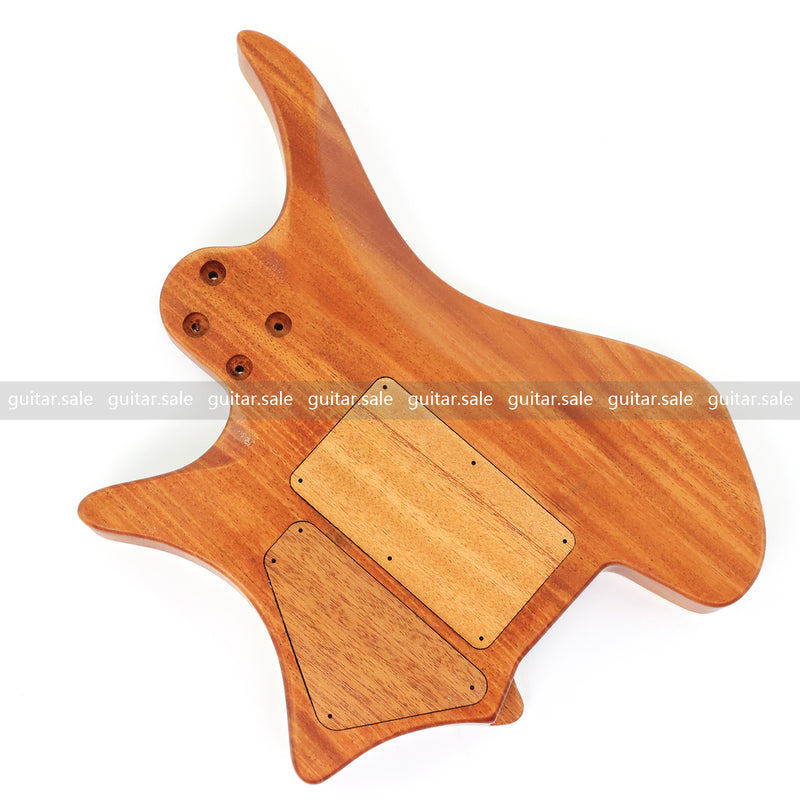6 String Headless Solid Mahogany Electric Guitar Body with Satin Finish (YMB-038)