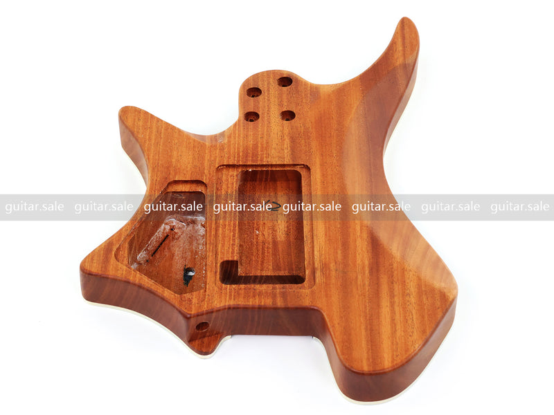 6 String Headless Solid Mahogany Electric Guitar Body with Satin Finish (YMB-038)