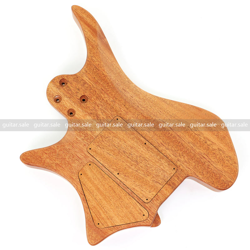 6 String Headless Solid Mahogany Electric Guitar Body with Satin Finish (YMB-051)