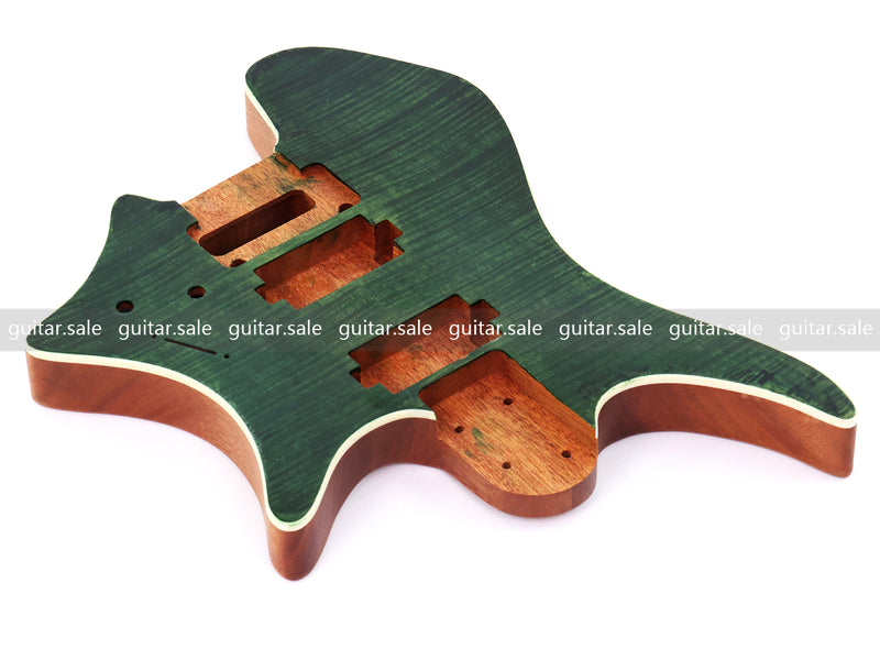 6 String Headless Solid Mahogany Electric Guitar Body with Satin Finish (YMB-051)