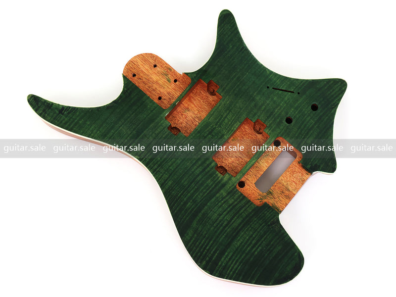 6 String Headless Solid Mahogany Electric Guitar Body with Satin Finish (YMB-051)