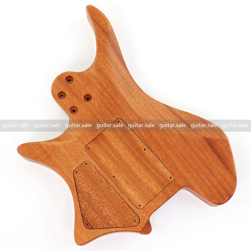 6 String Headless Solid Mahogany Electric Guitar Body with Satin Finish (YMB-052)