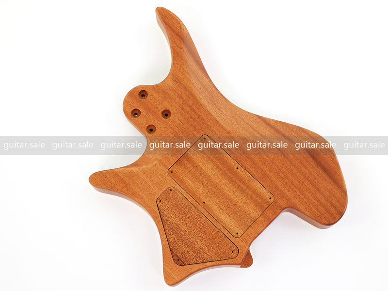 6 String Headless Solid Mahogany Electric Guitar Body with Satin Finish (YMB-052)