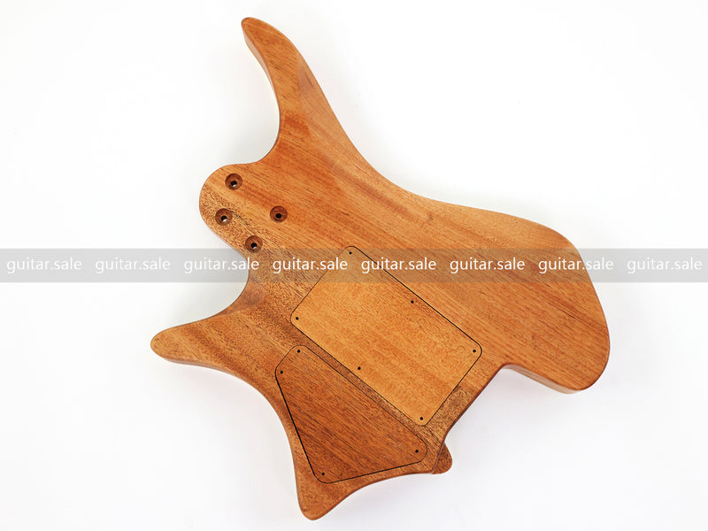 6 String Headless Solid Mahogany Electric Guitar Body with Satin Finish (YMB-056)