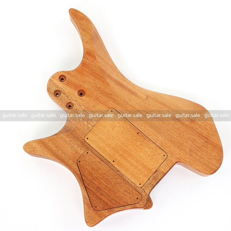 6 String Headless Solid Mahogany Electric Guitar Body with Satin Finish (YMB-056)