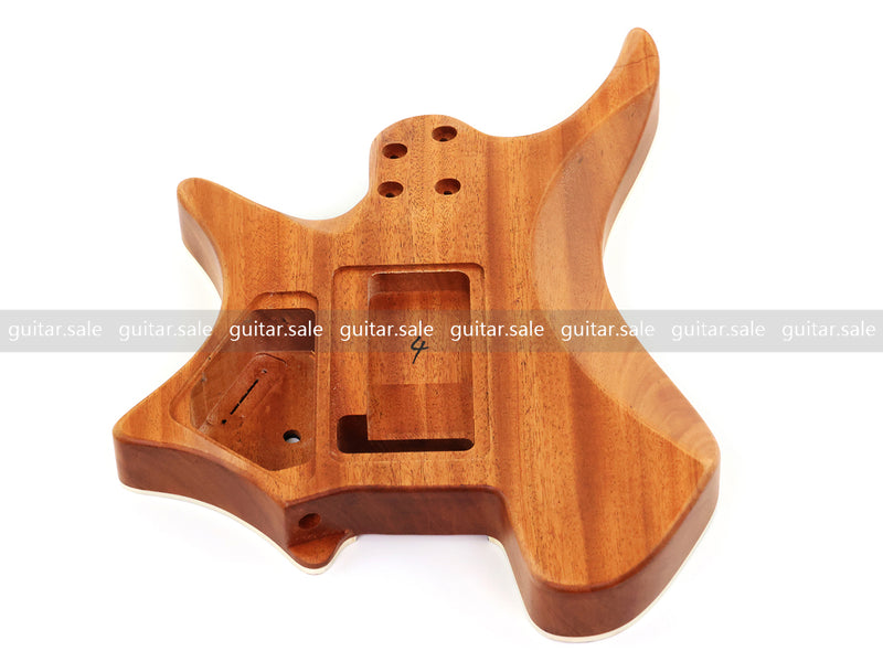 6 String Headless Solid Mahogany Electric Guitar Body with Satin Finish (YMB-057)