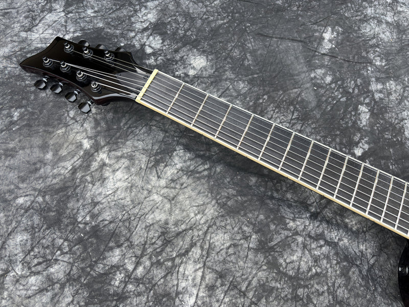 7-String Semi-Hollow Body Electric Guitar with Gloss Tobacco Sunburst Finish (YMZ-109)