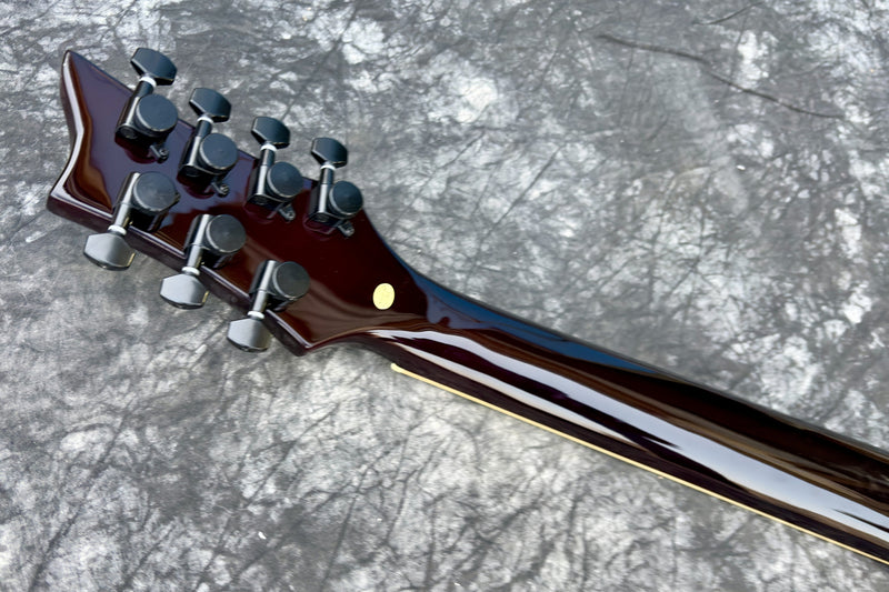 7-String Semi-Hollow Body Electric Guitar with Gloss Tobacco Sunburst Finish (YMZ-109)