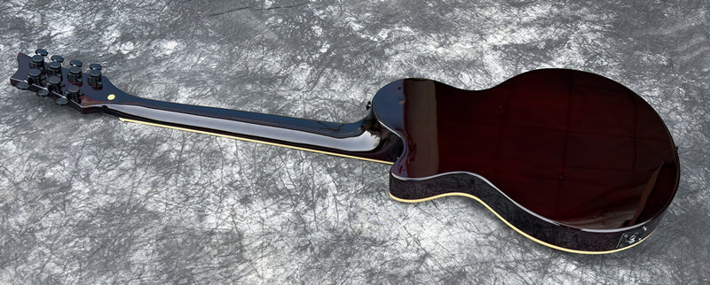 7-String Semi-Hollow Body Electric Guitar with Gloss Tobacco Sunburst Finish (YMZ-109)