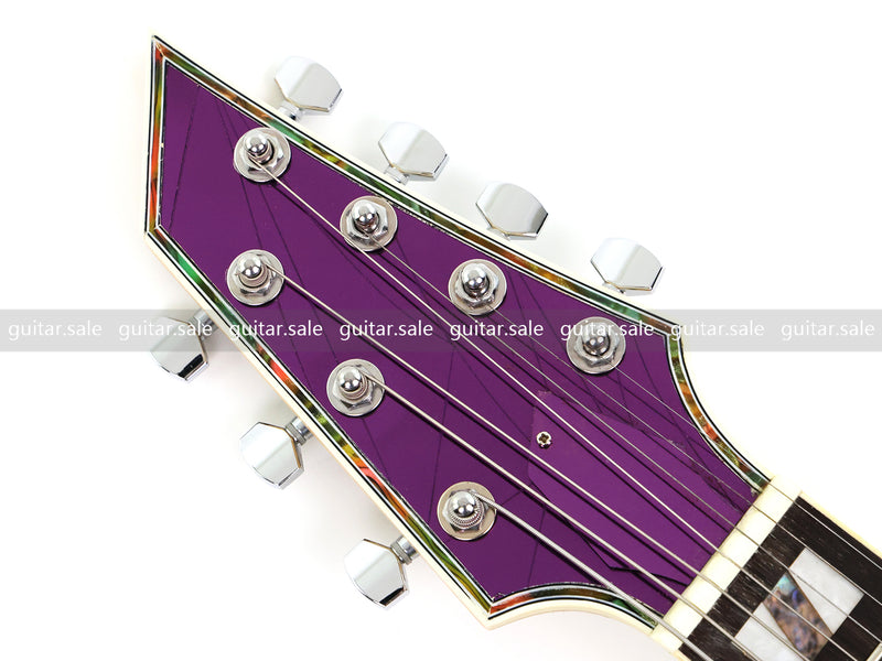 7 String Electric Guitar with Cracked Purple Mirror Top (PIB-123)