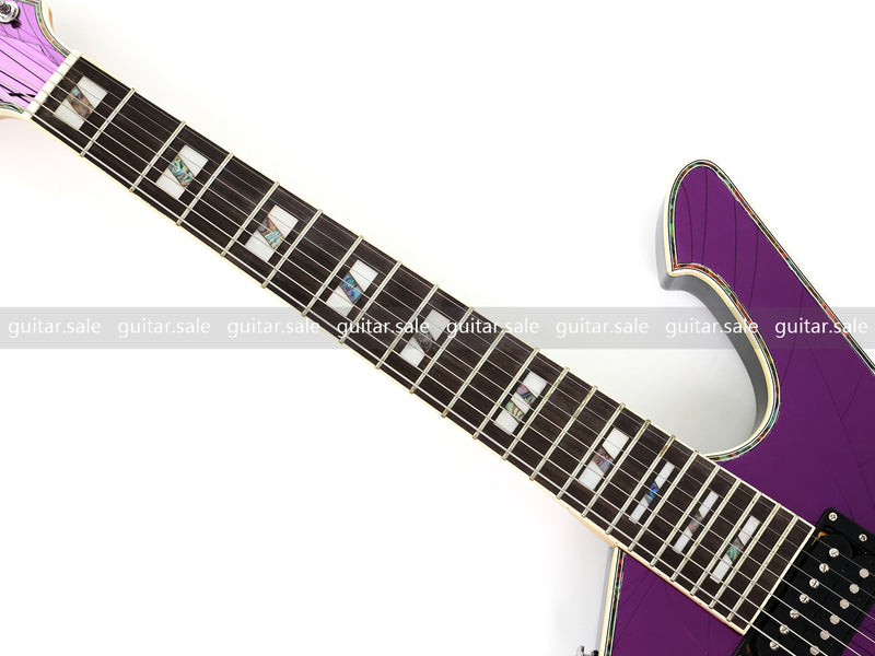 7 String Electric Guitar with Cracked Purple Mirror Top (PIB-123)