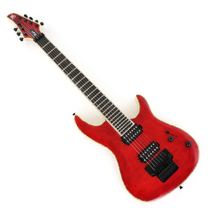 7 String Neck-Through Electric Guitar with Gloss Red Finish (GKS-144)