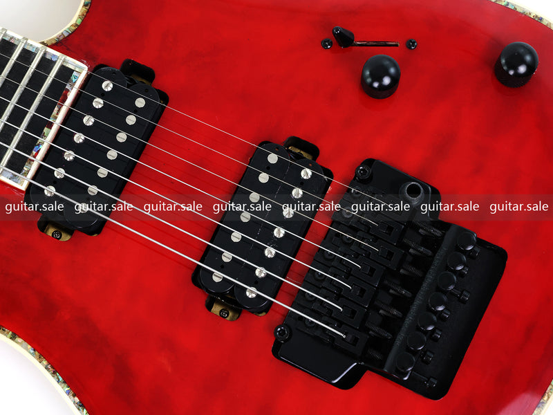 7 String Neck-Through Electric Guitar with Gloss Red Finish (GKS-144)