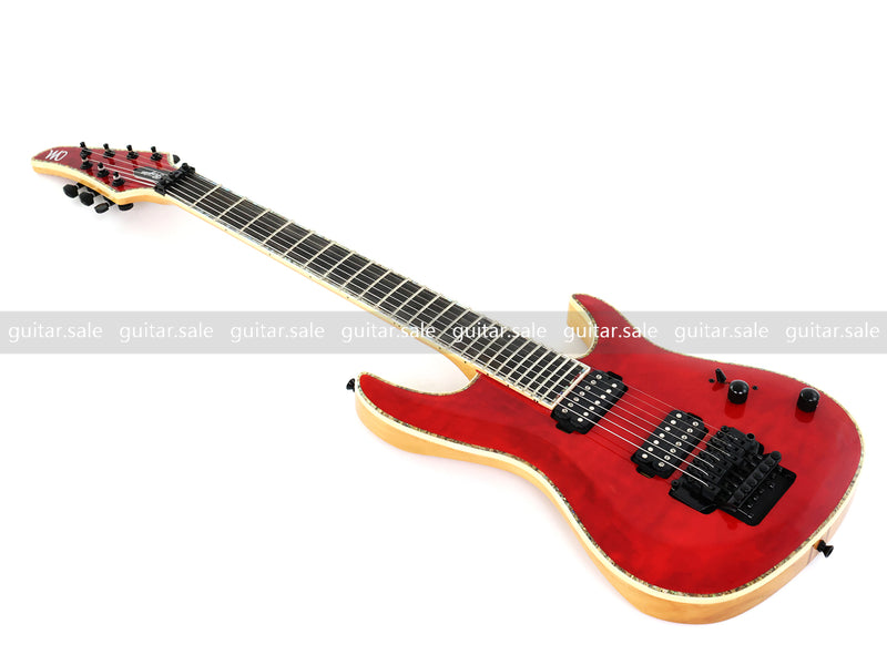 7 String Neck-Through Electric Guitar with Gloss Red Finish (GKS-144)