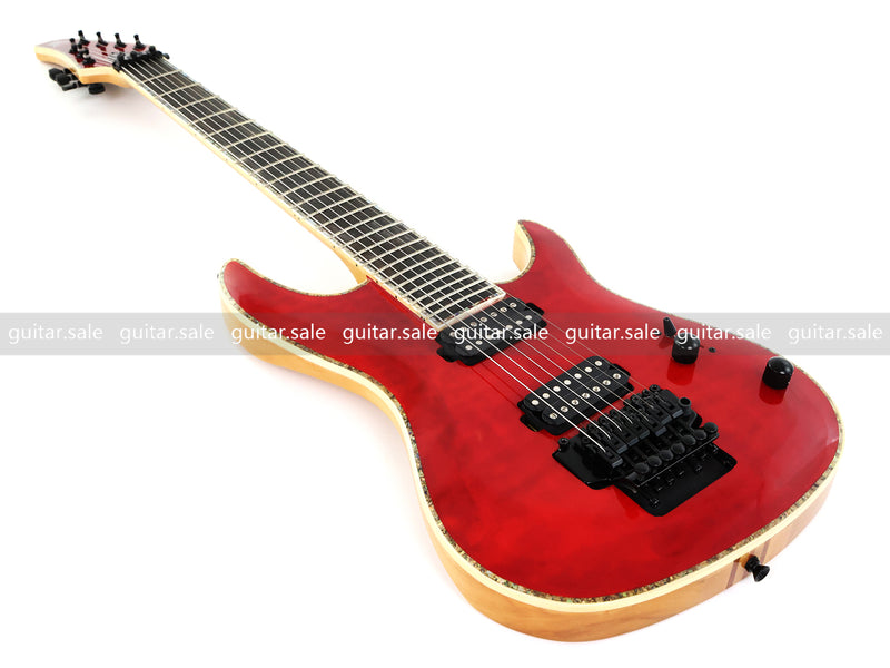 7 String Neck-Through Electric Guitar with Gloss Red Finish (GKS-144)