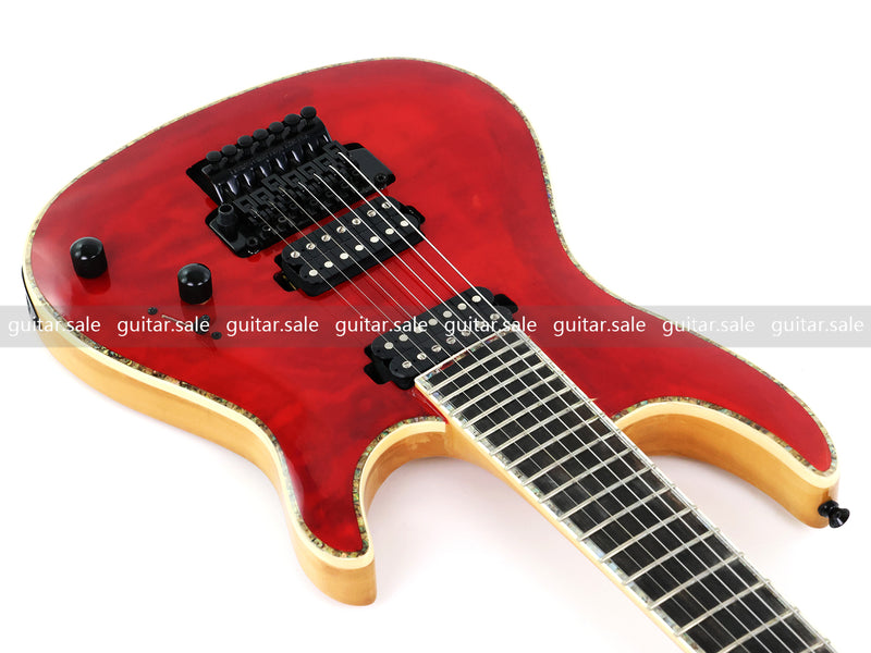 7 String Neck-Through Electric Guitar with Gloss Red Finish (GKS-144)