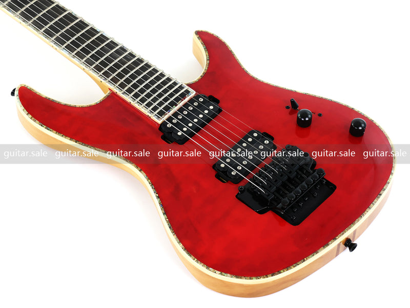 7 String Neck-Through Electric Guitar with Gloss Red Finish (GKS-144)