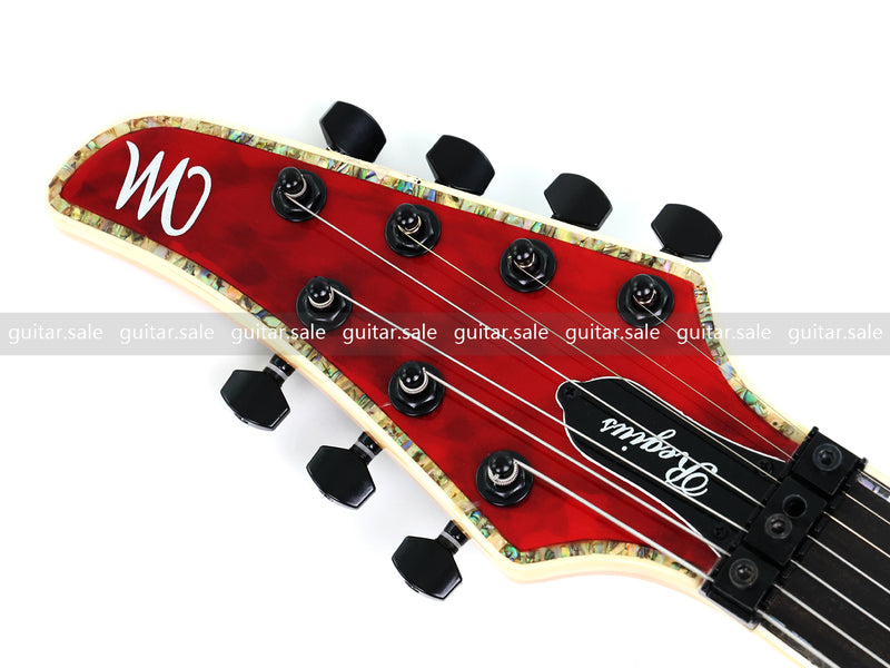 7 String Neck-Through Electric Guitar with Gloss Red Finish (GKS-144)