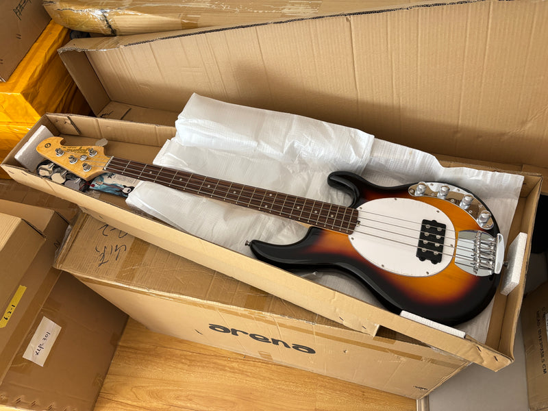 PANGO Music 4 String Gloss Vintage Sunburst Electric Bass Guitar (YMZ-206)