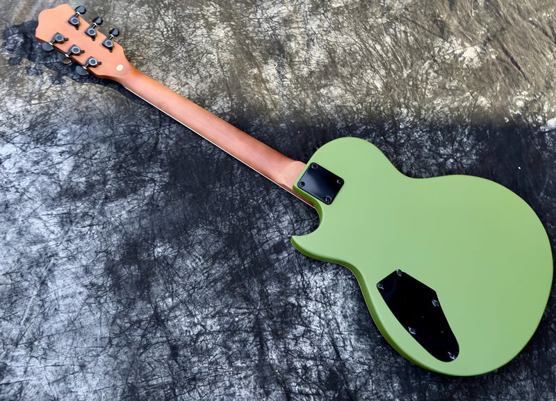 Classic LP Style Single-Cutaway Electric Guitar with Matte Olive Green Finish (YMZ-261)