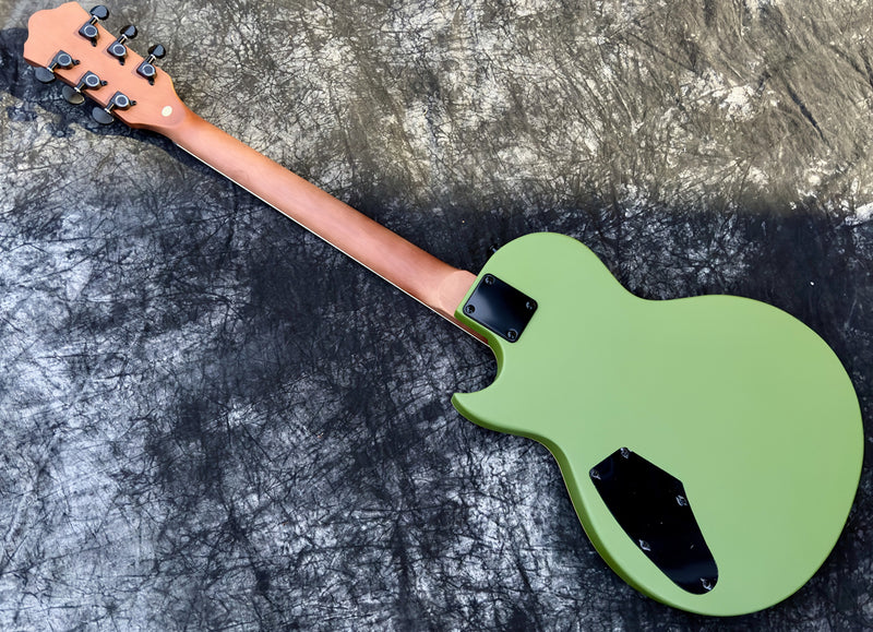 Classic LP Style Single-Cutaway Electric Guitar with Matte Olive Green Finish (YMZ-261)