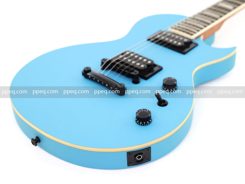 Classic LP Style Single-Cutaway Electric Guitar with Sonic Blue Finish (YMZ-259)