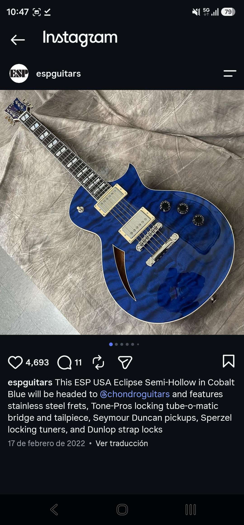 Custom 7-String Semi-Hollow Electric Guitar (2026-10-14)