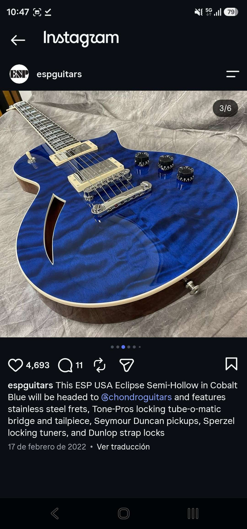 Custom 7-String Semi-Hollow Electric Guitar (2026-10-14)
