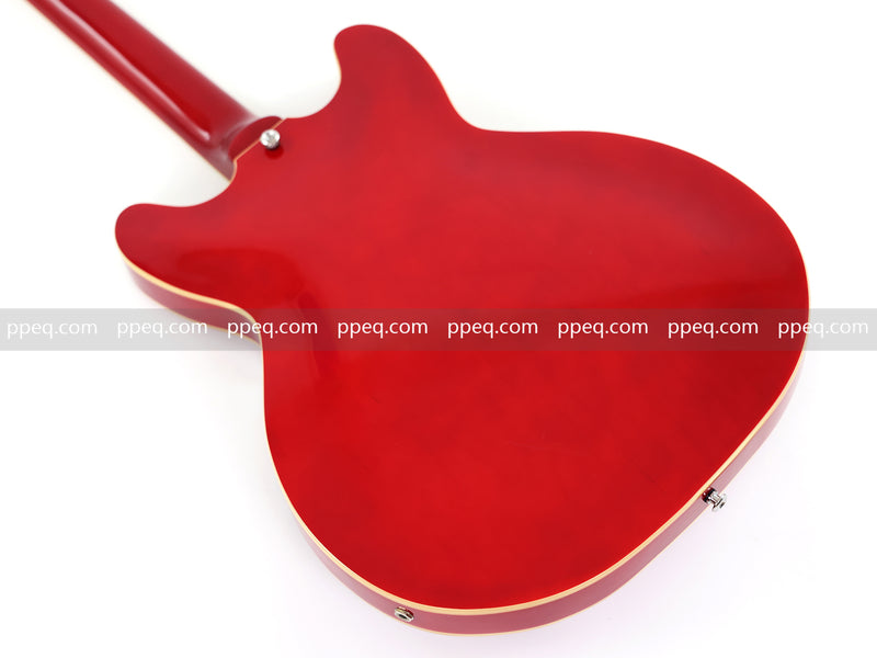 ES-335 Inspired Semi-Hollow Electric Guitar with Glossy Finish & Modern Headstock (YMZ-045)