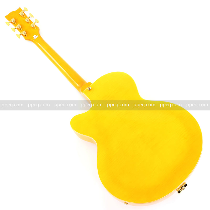 ES-Style Semi-Hollow Body Jazz Electric Guitar with Flamed Maple Veneer (HY-2549)