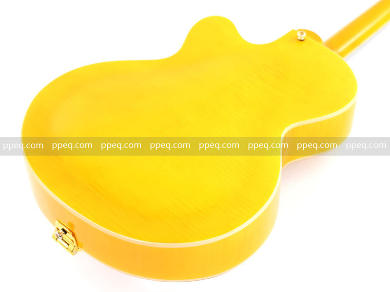 ES-Style Semi-Hollow Body Jazz Electric Guitar with Flamed Maple Veneer (HY-2549)