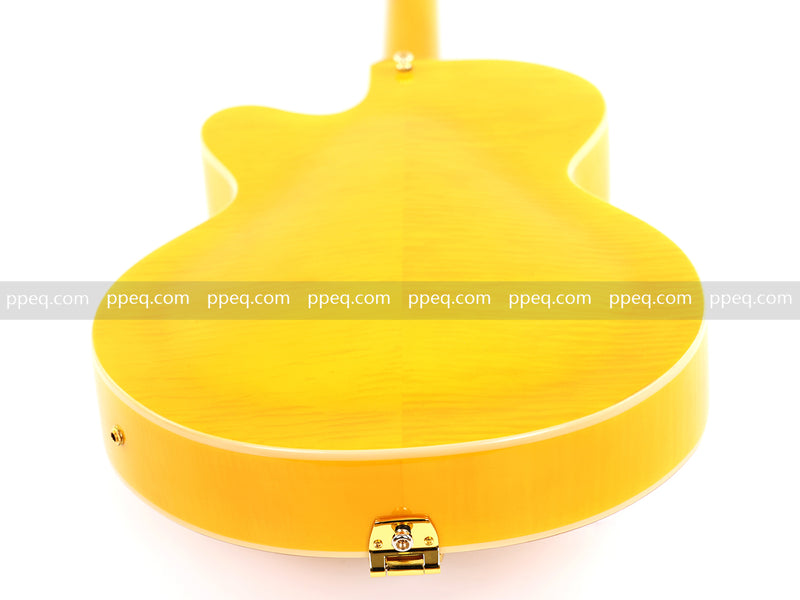 ES-Style Semi-Hollow Body Jazz Electric Guitar with Flamed Maple Veneer (HY-2549)