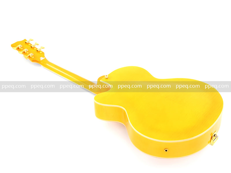 ES-Style Semi-Hollow Body Jazz Electric Guitar with Flamed Maple Veneer (HY-2549)