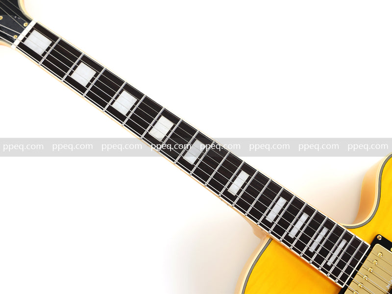 ES-Style Semi-Hollow Body Jazz Electric Guitar with Flamed Maple Veneer (HY-2549)