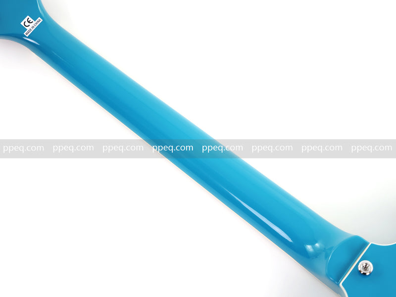 ES-Style Semi-Hollow Body Electric Guitar with Gloss Bright Turquoise Finish (HY-2548)