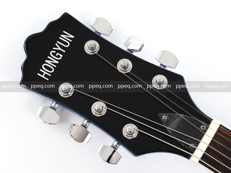 ES-Style Semi-Hollow Body Electric Guitar with Gloss Metallic Blue Finish (HY-2553)