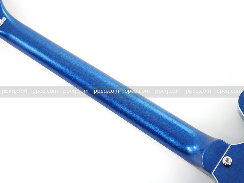 ES-Style Semi-Hollow Body Electric Guitar with Gloss Metallic Blue Finish (HY-2553)